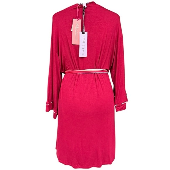 Hale Bob Burgundy Kimono Robe with Tie Belt - Size L NWT - Picture 8 of 10